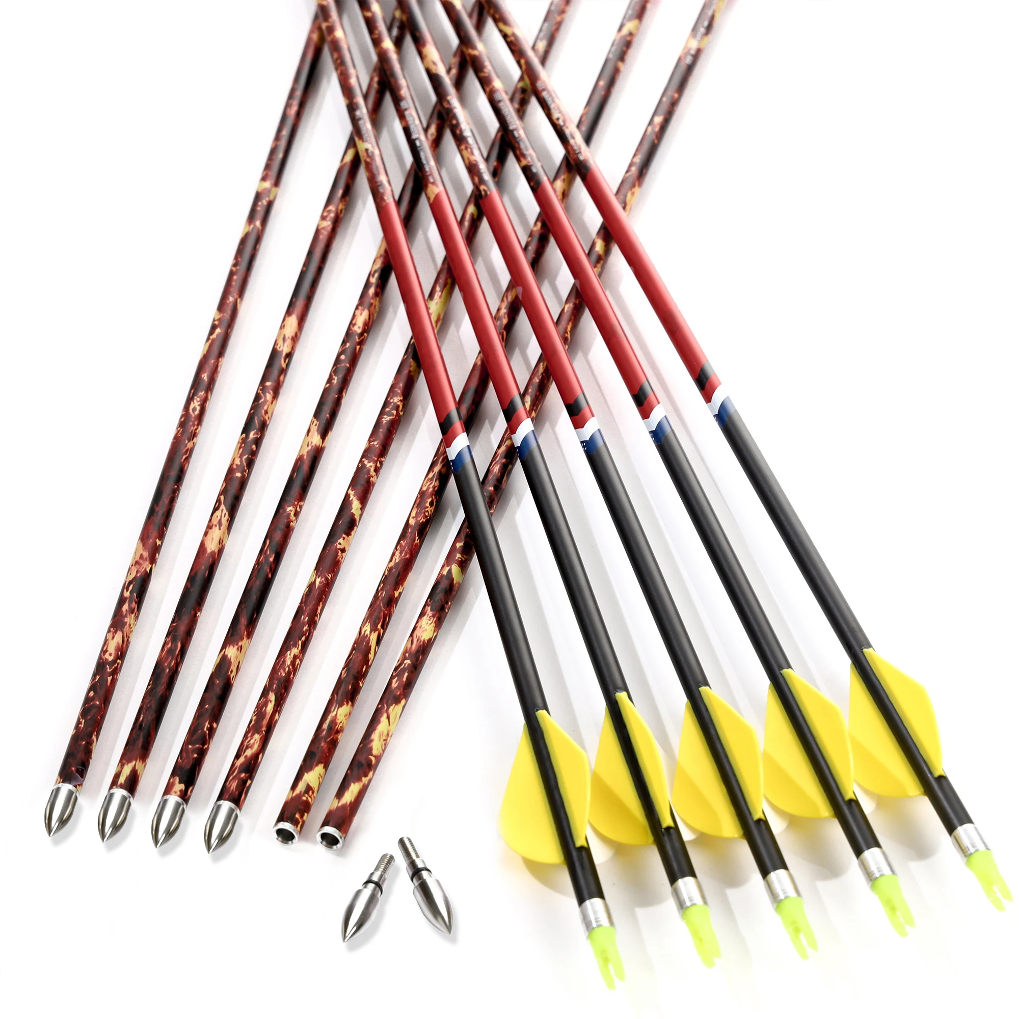 Carbon Arrows 30 Inch Spine 400 500 - 12 個脊椎 340 400 500 ID6.2MM