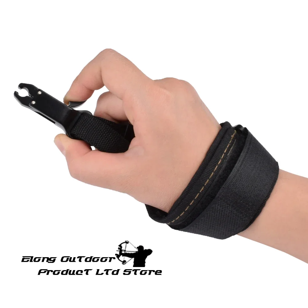 Archery Release Aid Caliper Wrist - コンパウンドボウ用カモフラージュ柄のリストストラップ式リリース、調整可能なストラップ付きトリガーツール、若い弓使い向けの射撃用具。
