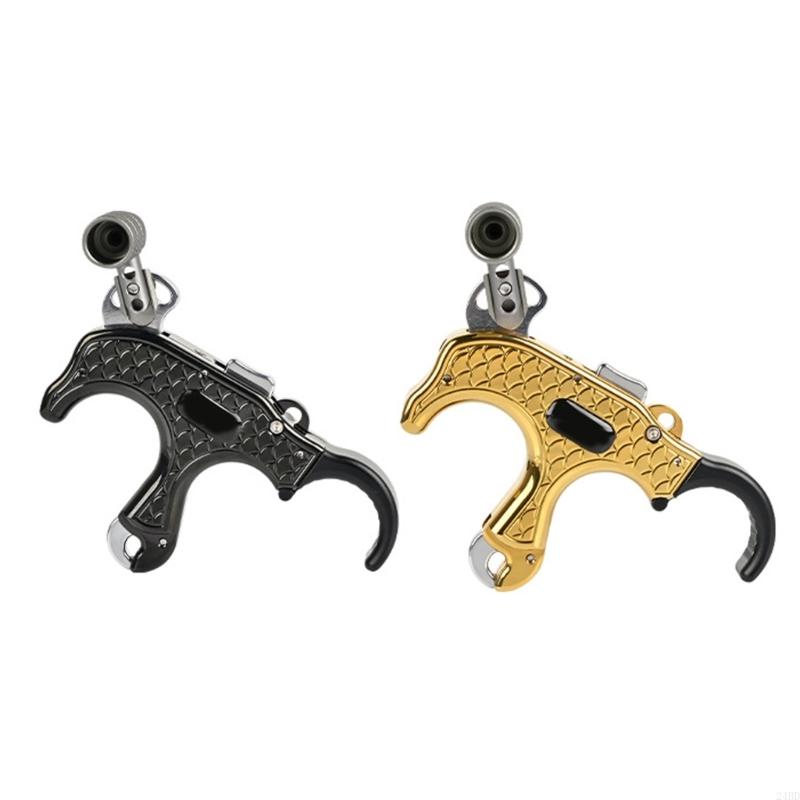 Archery Release Aid Caliper Wrist - 調節可能なアーチェリーキャリパーリリースエイドコンパウンドボウリストストラップ射撃リストバンド親指狩猟リリース 24BD