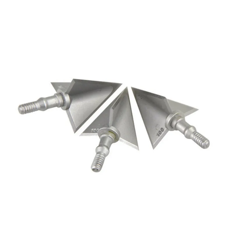 ステンレス鋼双頭描画ヘッド,3ブレードヘッド,狩猟,アウトド - Broadheads 100 Grain 3 Blade Hunting のレビューと価格