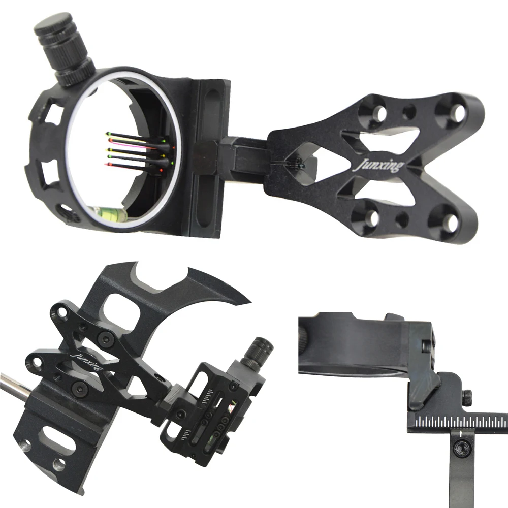 5ピン複合弓照準器 CNCアルミニウム合金 0.019インチ - Compound Bow Sight 5 Pin Fiber Optic のレビューと価格
