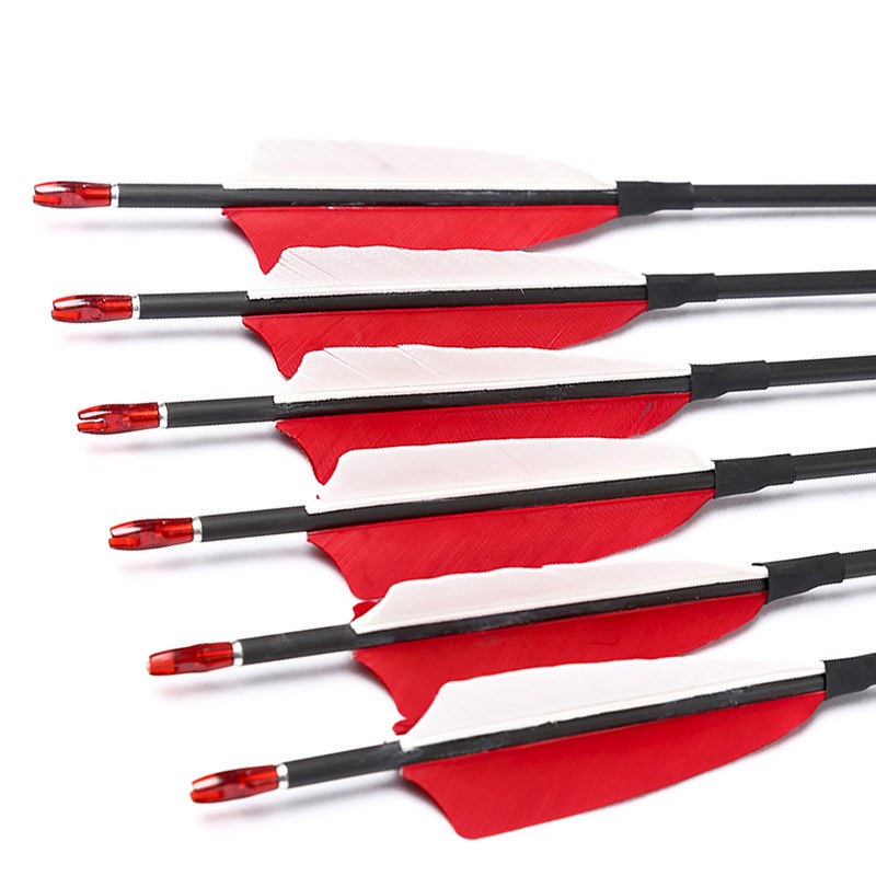 アーチェリー黒カーボン矢印背骨400 500 600 700 - Carbon Arrows 30 Inch Spine 400 500 のレビューと価格