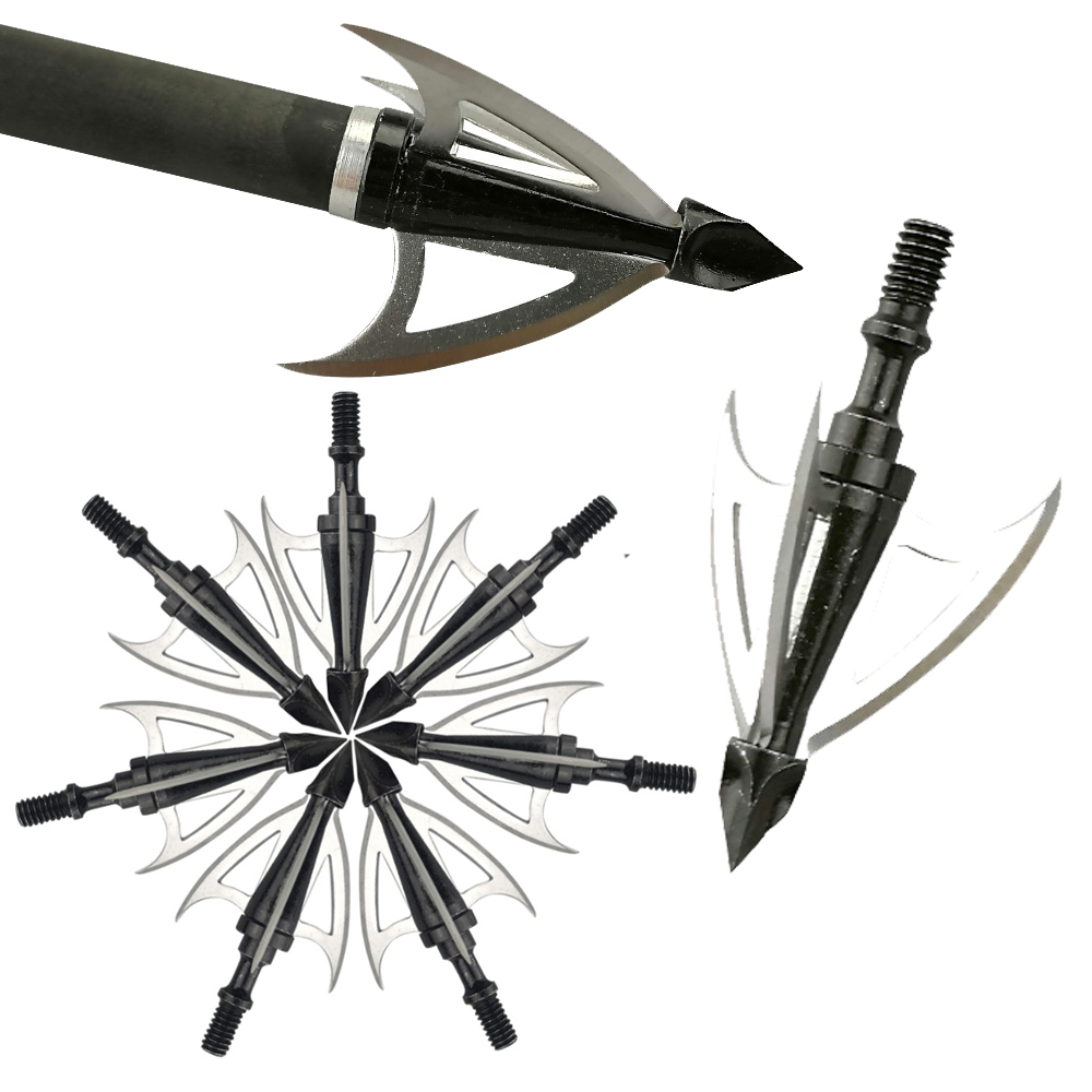 6/12個入り 100グレイン アローヘッド アーチェリー  - Broadheads 100 Grain 3 Blade Hunting のレビューと価格