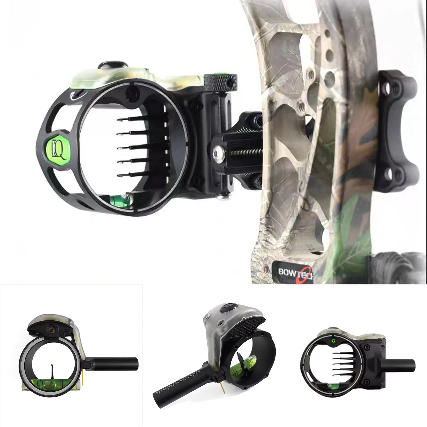 1個入り IQ 5ピン/シングルピン 光ファイバー複合弓用照 - Compound Bow Sight 5 Pin Fiber Optic のレビューと価格