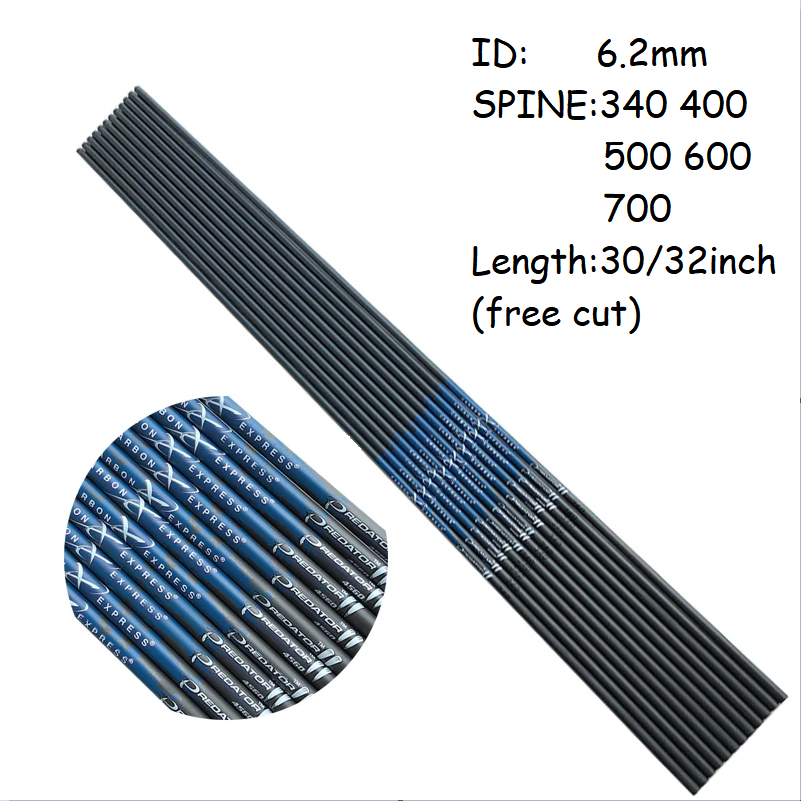 CEピュアカーボンアローシャフト ID6.2mm スパイン  - Carbon Arrows 30 Inch Spine 400 500 のレビューと価格