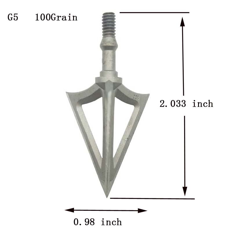 ヘビーデューティードローヘッド,3ブレード,100ユニット, - Broadheads 100 Grain 3 Blade Hunting のレビューと価格
