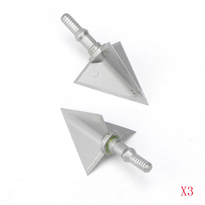 ステンレス鋼合金の衛生ヘッド,狩猟用アクセサリー,3つの固定 - Broadheads 100 Grain 3 Blade Hunting のレビューと価格