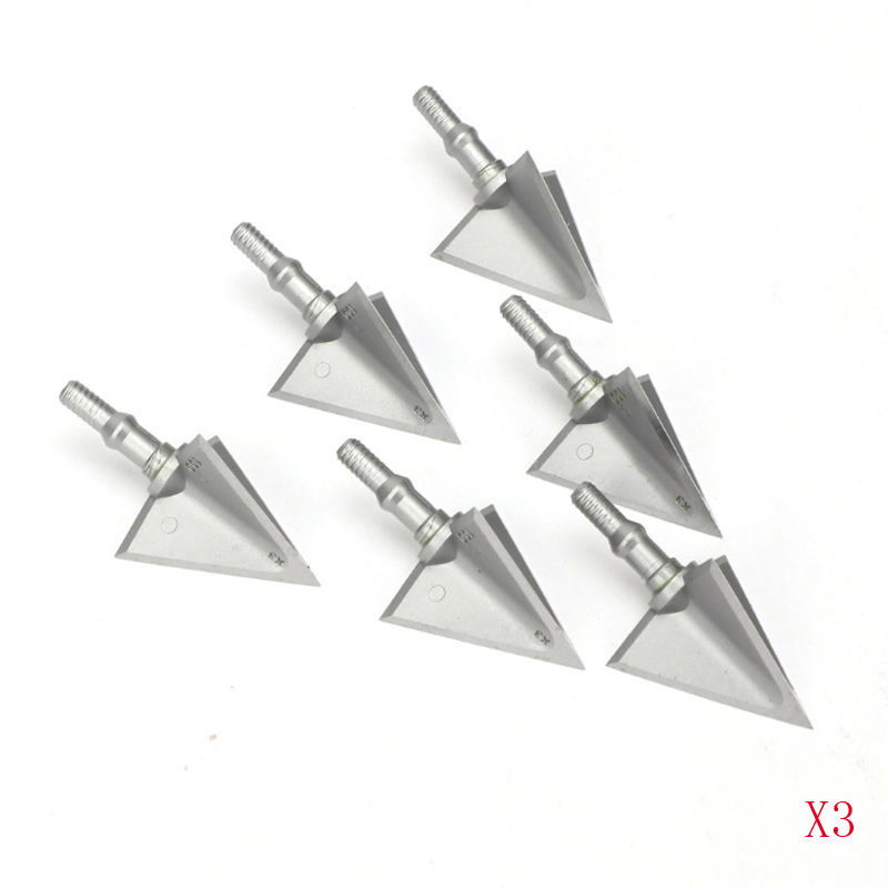 ステンレス鋼合金の衛生ヘッド,狩猟用アクセサリー,3つの固定 - Broadheads 100 Grain 3 Blade Hunting のレビューと価格
