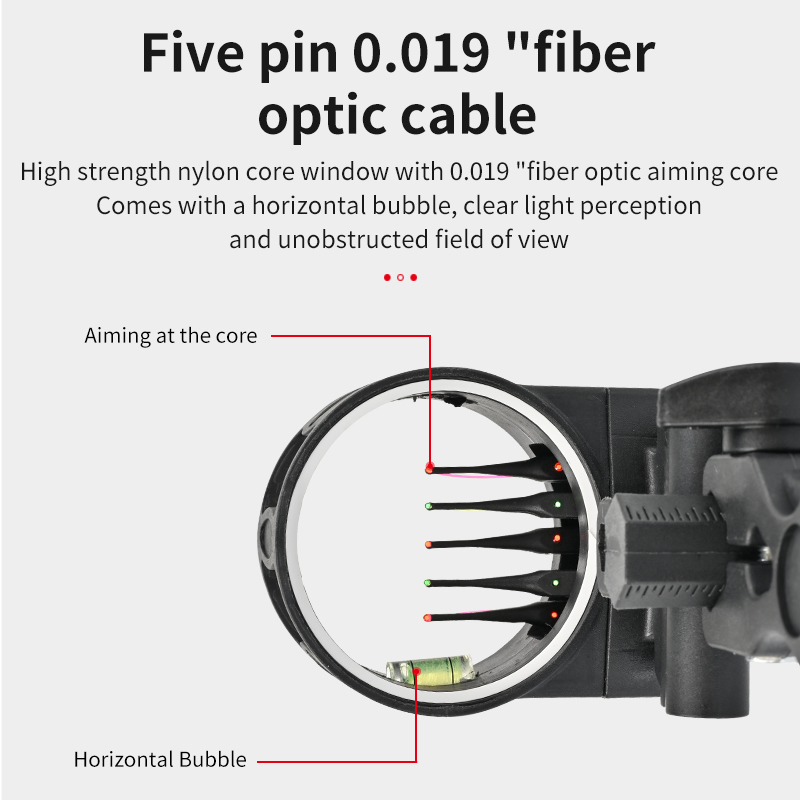 アーチェリーコンパウンドボウサイト 5ピン調整可能コンポジッ - Compound Bow Sight 5 Pin Fiber Optic のレビューと価格