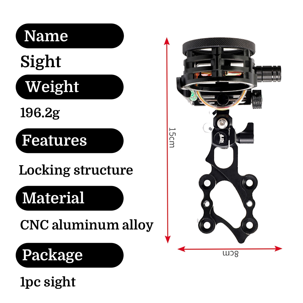 5ピン複合弓照準器0.019インチ光ファイバーマイクロ調整C - Compound Bow Sight 5 Pin Fiber Optic のレビューと価格