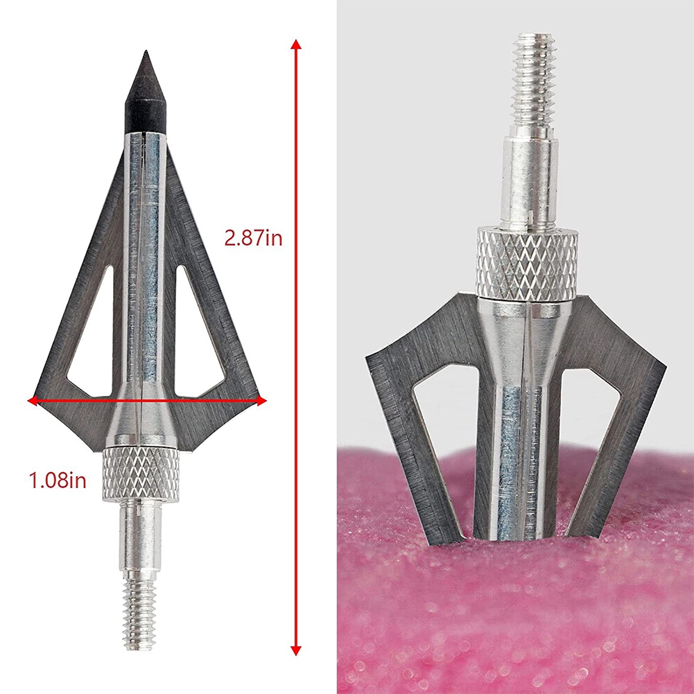 12個入りメタルハンティングアーチェリーブロードヘッド 10 - Broadheads 100 Grain 3 Blade Hunting のレビューと価格