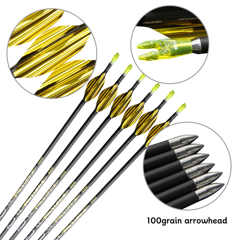 ID4.2mm 純カーボン矢 1.8インチ スピンベイン 長 - Carbon Arrows 30 Inch Spine 400 500 のレビューと価格