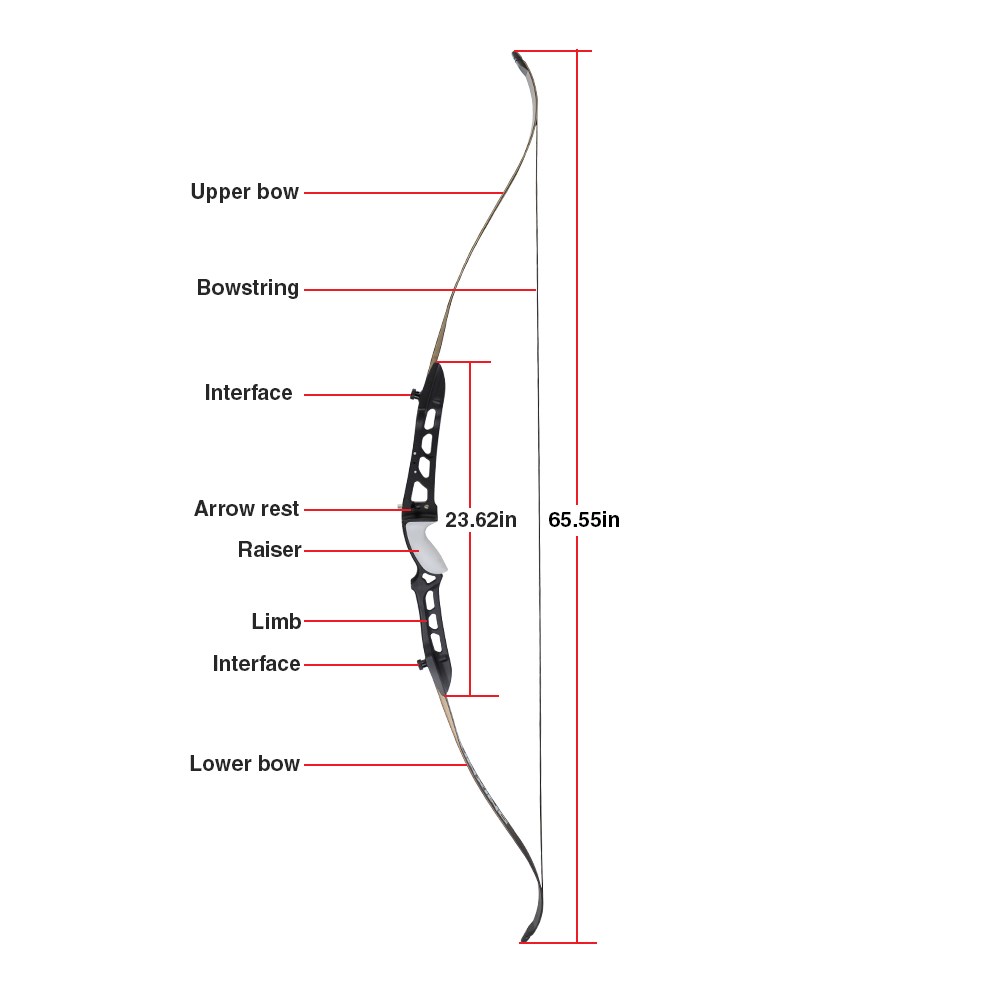 JUNXING 68インチ競技用テイクダウンリカーブボウアー - Recurve Bow Takedown 40 Lbs Target のレビューと価格