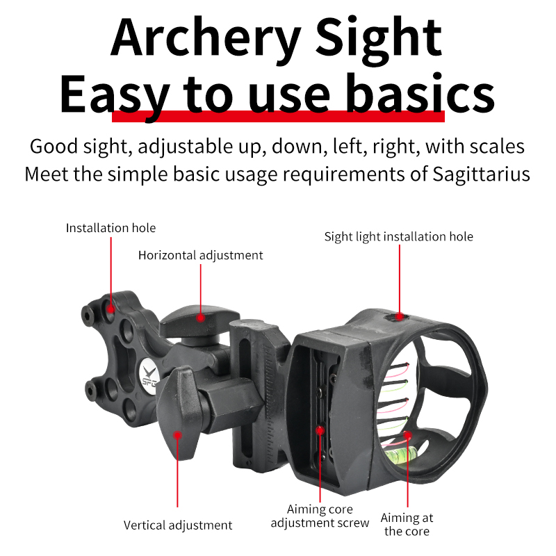 アーチェリー複合弓照準器 5 ピン調整可能な複合弓 0.01 - Compound Bow Sight 5 Pin Fiber Optic のレビューと価格