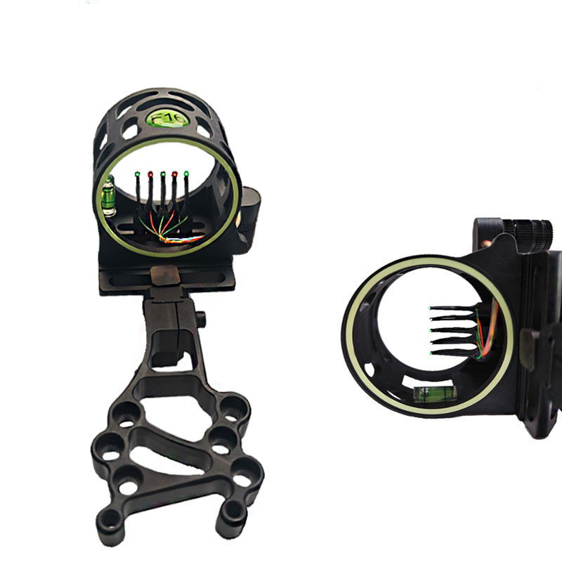 F16 複合弓照準器 調整可能 5 ピン 0.019 インチ - Compound Bow Sight 5 Pin Fiber Optic のレビューと価格