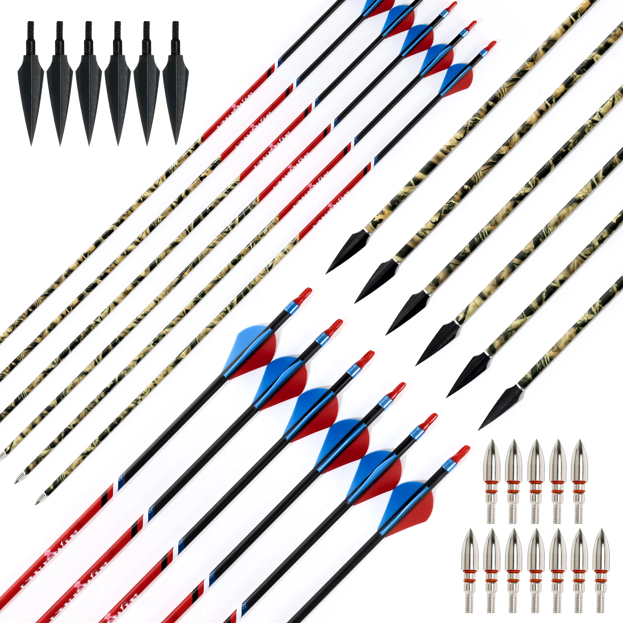 LinkboyアーチェリーID6.2MMカーボン矢 スパイン - Carbon Arrows 30 Inch Spine 400 500 のレビューと価格
