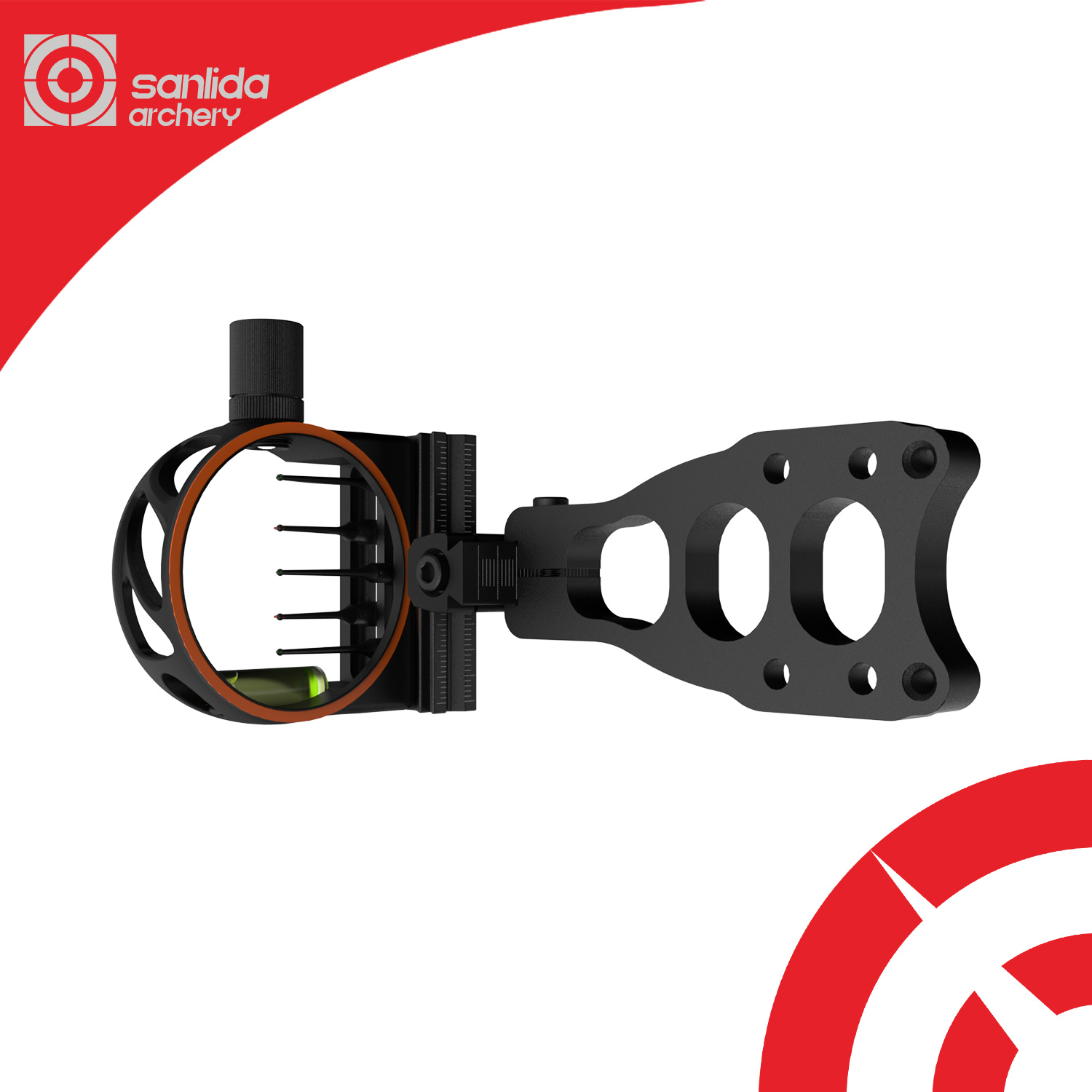 サンリダ ドラゴン9 コンパウンドボウサイト 5ピン 光ファ - Compound Bow Sight 5 Pin Fiber Optic のレビューと価格