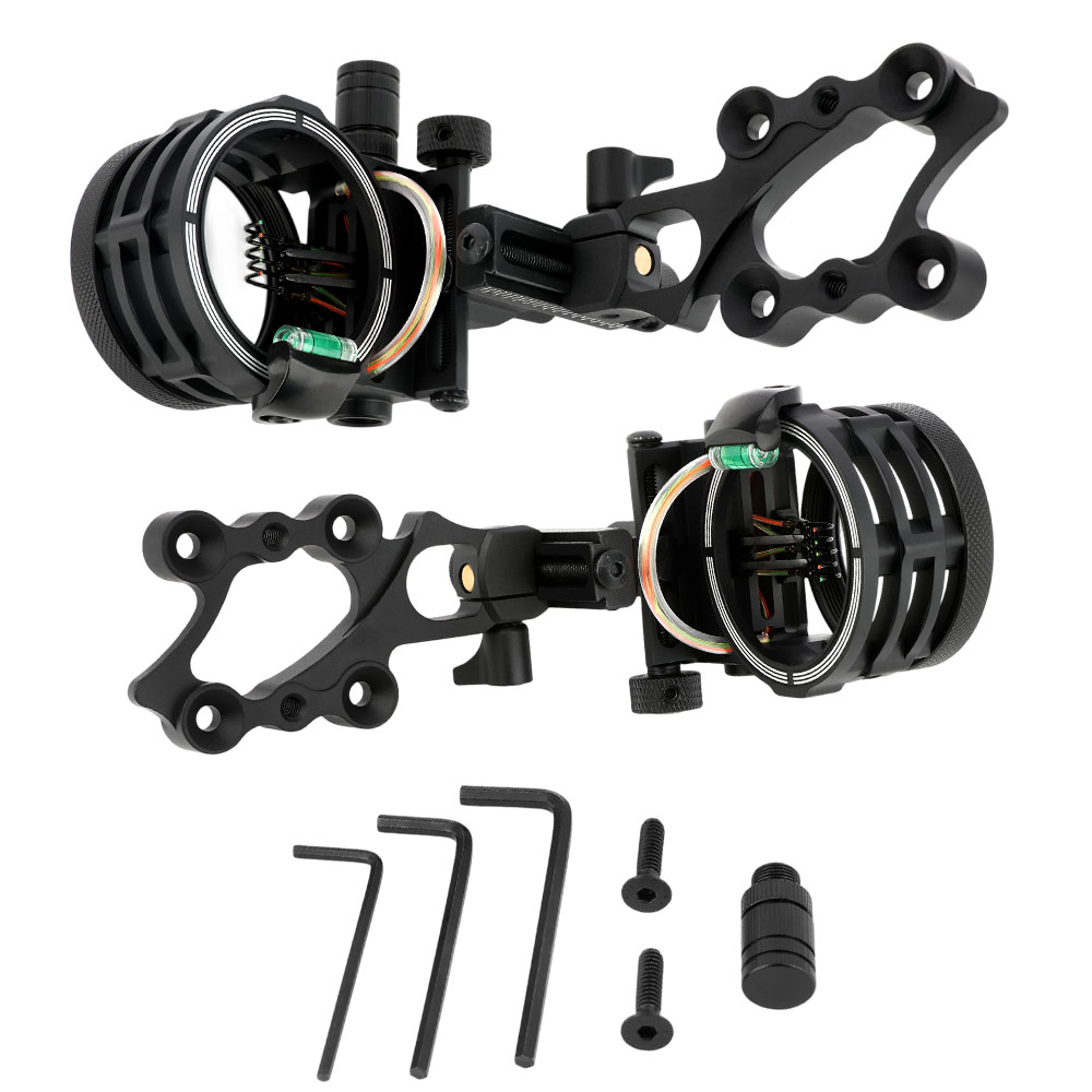 コンパウンドボウ用サイト 5ピン 0.019インチ 光ファイ - Compound Bow Sight 5 Pin Fiber Optic のレビューと価格