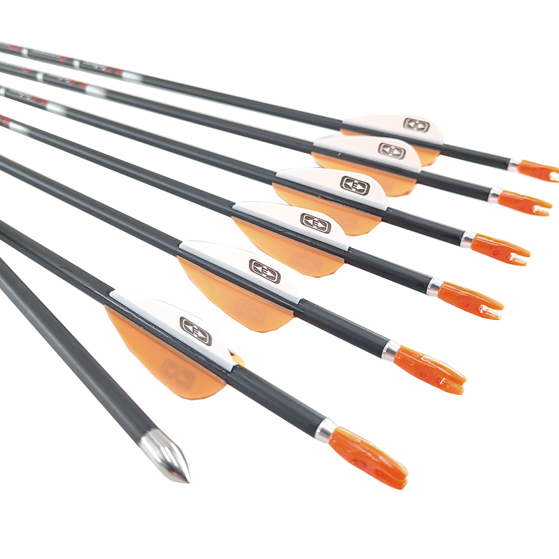 アーキー射撃および狩猟用のピュアカーボンアロー,調整可能なノ - Carbon Arrows 30 Inch Spine 400 500 のレビューと価格