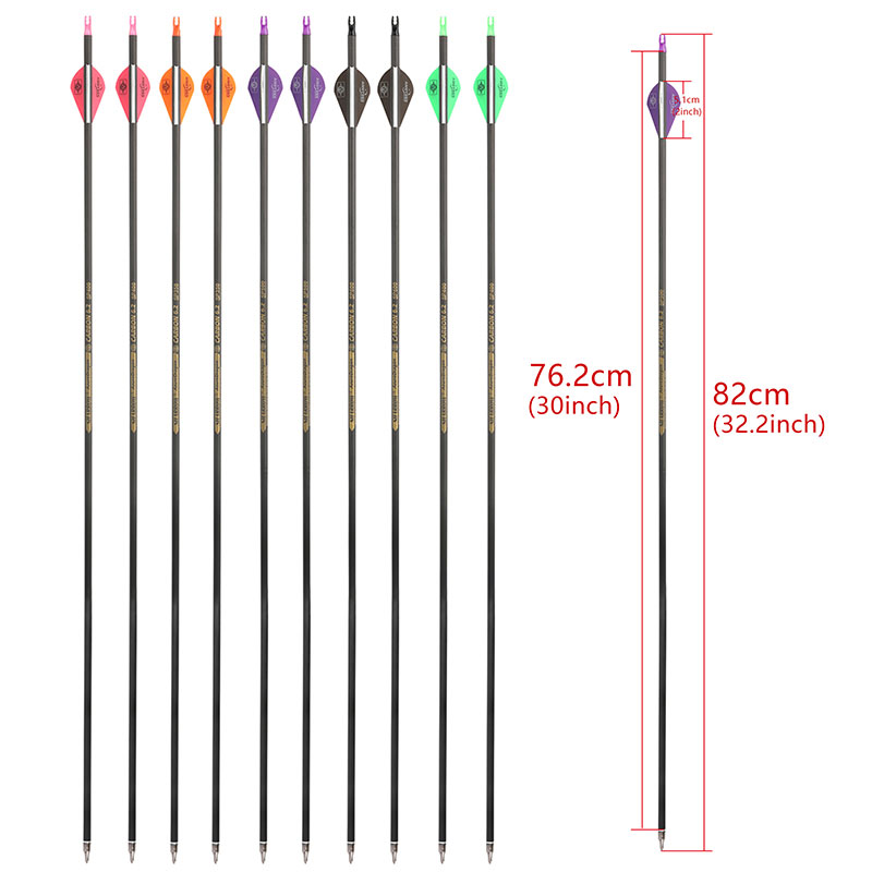 30インチ純カーボン矢 6/12本入り スパイン300 35 - Carbon Arrows 30 Inch Spine 400 500 のレビューと価格