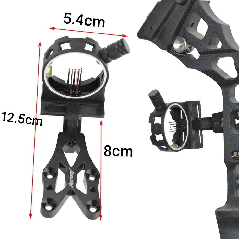コンパウンドボウ用5ピンサイト CNCアルミ合金製 0.01 - Compound Bow Sight 5 Pin Fiber Optic のレビューと価格