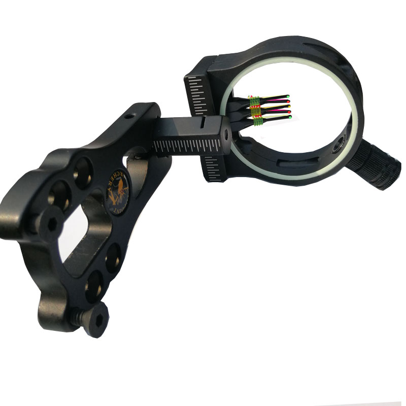 0.029インチ/5ピン、調整可能なコンパウンドボウ用照準器 - Compound Bow Sight 5 Pin Fiber Optic のレビューと価格