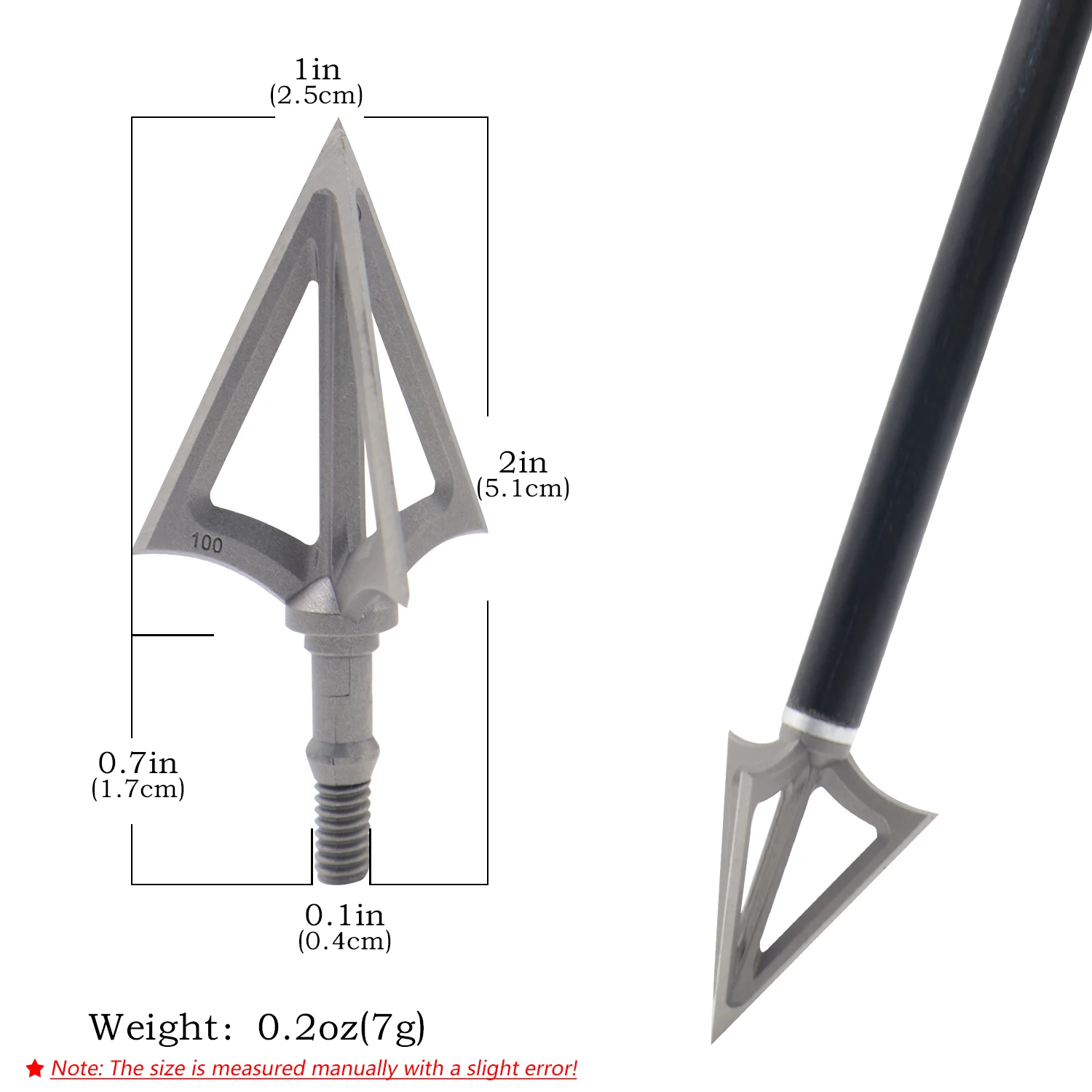 ワンピース 3枚刃固定ブロードヘッド 100グレイン ステン - Broadheads 100 Grain 3 Blade Hunting のレビューと価格