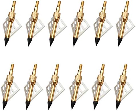 クロスボウブロードヘッド 100 グレイン 12 パックアー - Broadheads 100 Grain 3 Blade Hunting のレビューと価格