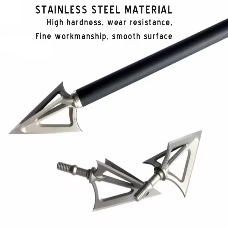 アーチェリーの矢じり 射撃 狩猟 ブロードヘッド ポイント  - Broadheads 100 Grain 3 Blade Hunting のレビューと価格